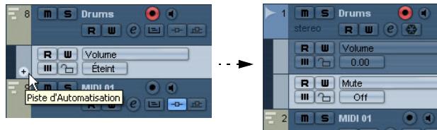 STEINBERG CUBASE STUDIO 4 - Ouvrir des pistes d'automatisation supplémentaires - 1