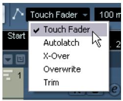 STEINBERG CUBASE STUDIO 4 - À propos des cinq modes d'automatisation (cubase uniquement) - 1