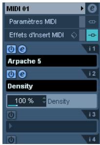 STEINBERG CUBASE STUDIO 4 - Section des effets d'insert MIDI - 1