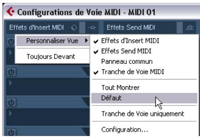 STEINBERG CUBASE STUDIO 4 - Personnaliser via les menus contextuels de configuration - 3