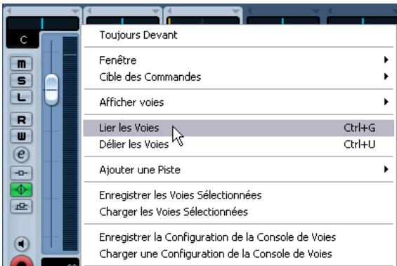 STEINBERG CUBASE STUDIO 4 - Lier/delier des voies - 1