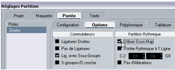 STEINBERG CUBASE STUDIO 4 - Utilisation de l'option "score drum map on/off - 1