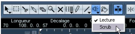 STEINBERG CUBASE STUDIO 4 - Sélectionnez l'outil scrub. - 1