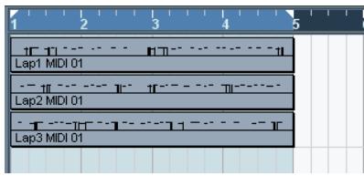 STEINBERG CUBASE STUDIO 4 - Mode d'enregistrement en cycle : empilé/empilé 2 (non muet) - 1