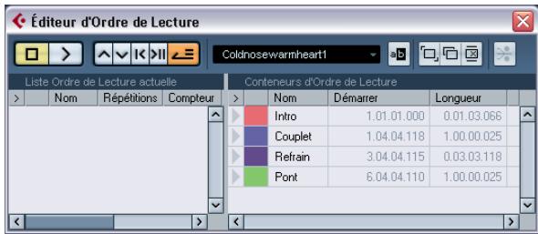 STEINBERG CUBASE STUDIO 4 - Créer un ordre de lecture - 3