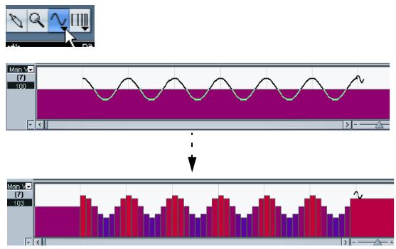 STEINBERG CUBASE STUDIO 4 - Ajouter et modifier des événements dans la piste de contrôleur - 6