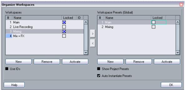 STEINBERG CUBASE STUDIO 4 - Organisation et préselection des espaces de travail - 1