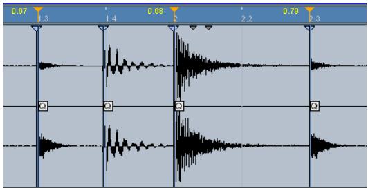 STEINBERG CUBASE STUDIO 4 - Créer des onglets warp à partir de repères - 2