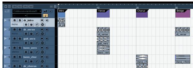STEINBERG CUBASE STUDIO 4 - Configurer la piste ordre de lecture - 2