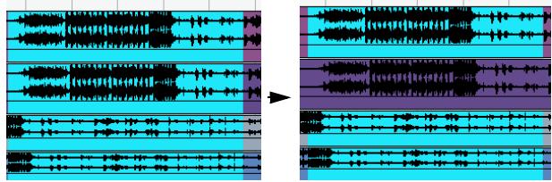 STEINBERG CUBASE STUDIO 4 - Créer des intervalles de sélection sur plusieurs pistes non contiguës - 1
