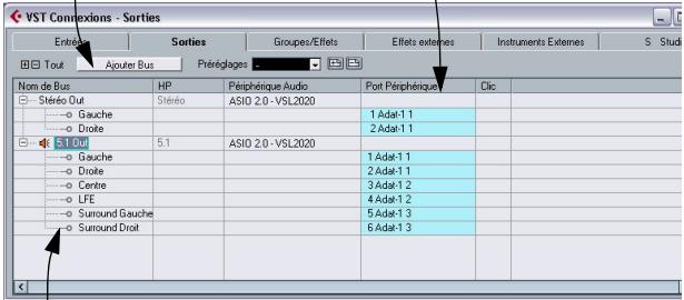 STEINBERG CUBASE STUDIO 4 - La fenêtre VST connexions - 1