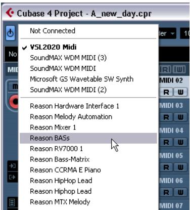 STEINBERG CUBASE STUDIO 4 - Routage MIDI via REWIRE2 - 2
