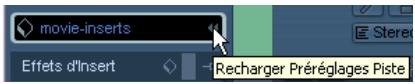 STEINBERG CUBASE STUDIO 4 - Recharger des préréglages de piste ou VST - 1