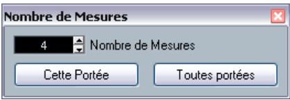 STEINBERG CUBASE STUDIO 4 - Utilisation du dialogue "nombre de mesures - 1