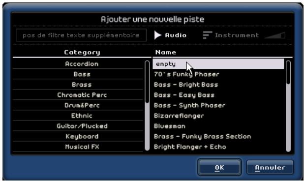 STEINBERG SEQUEL - Ajout d'une piste audio - 3