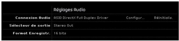 STEINBERG SEQUEL - Sélection d'un pilote et réglages audio dans sequel - 2