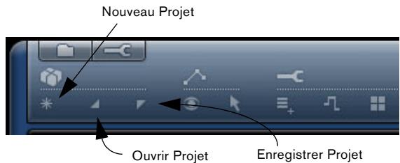 STEINBERG SEQUEL - À propos des boutons projet, automatisation et editor - 2