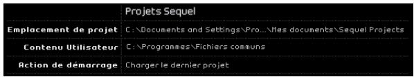 STEINBERG SEQUEL - La page paramètres programme - 2