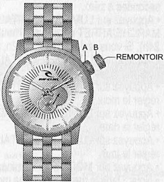 RIP CURL MONTRE - Reglage de l'heure - 1