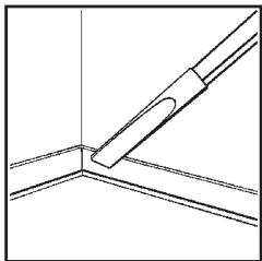 PROGRESS MAX 2300 - Crevice and upholstery nozzle stored in the appliance - 1