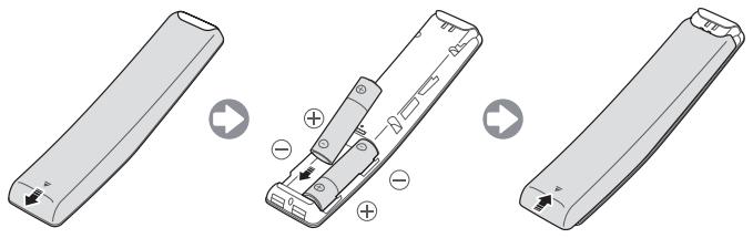 SAMSUNG UE40MU6175, UE65MU6175, UE49MU6175, UE55MU6175 - Installere batterier i din Samsung Smart Remote - 1