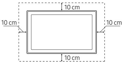 SAMSUNG UE40MU6175, UE65MU6175, UE49MU6175, UE55MU6175 - Television ilmankierron takaaminen - 2