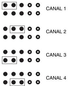 NICE FLOXB2R - Selección de los relés en los canales - 1