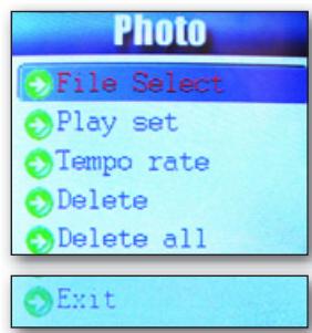 SWEEX MP604 - Réglages du mode photo/lecture - 1