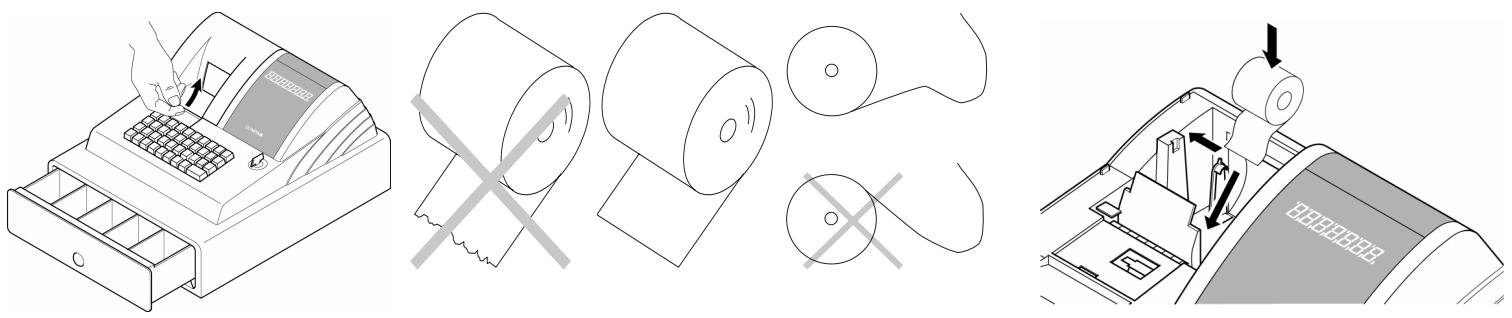 OLYMPIA CM 711 - Pose du rouleau de papier - 1