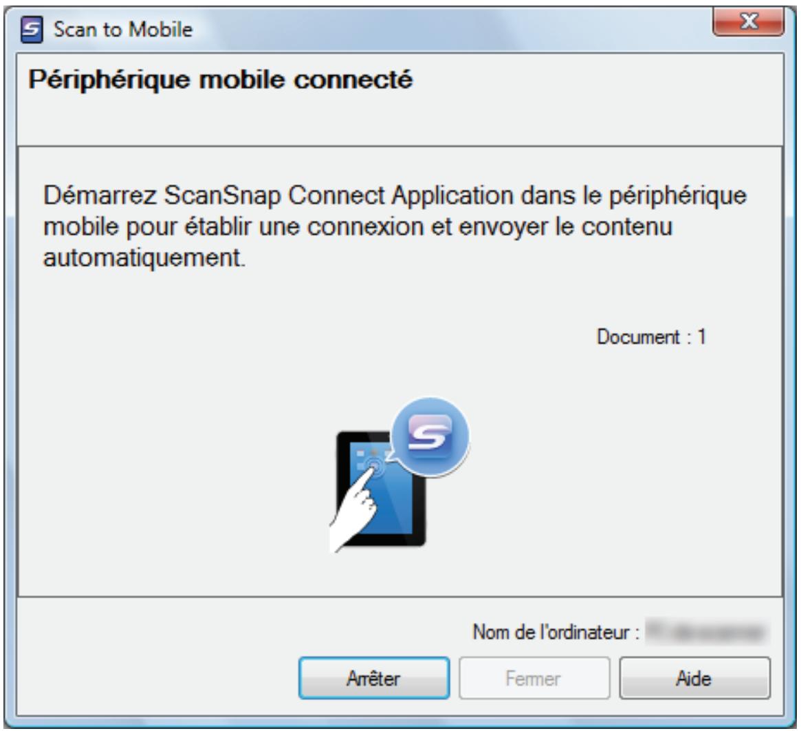 FUJITSU SCANSNAP IX100 - Cliquez sur l'icone [Scan to Mobile] - 1