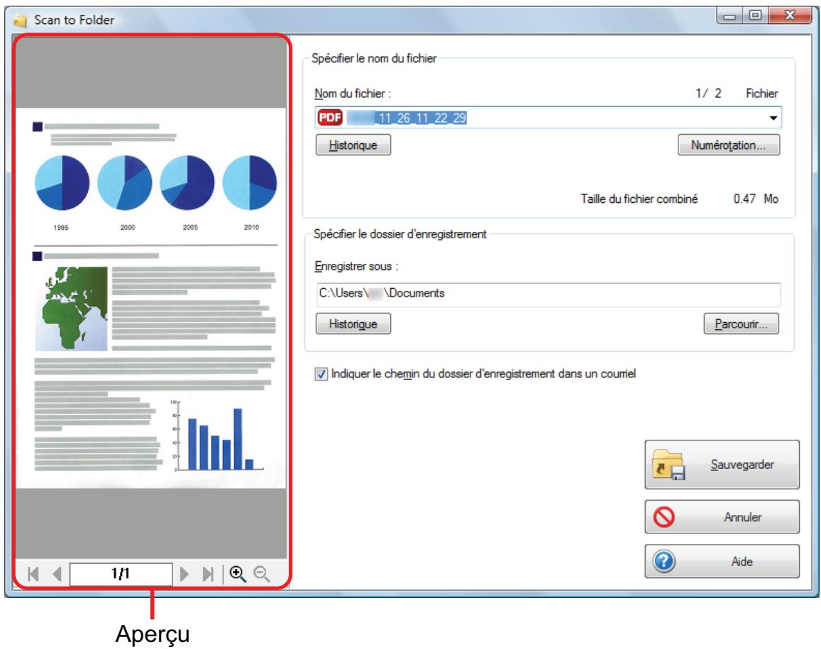 FUJITSU SCANSNAP IX100 - Confirmez l'image numérique dans le volet de prévisualisation. - 1
