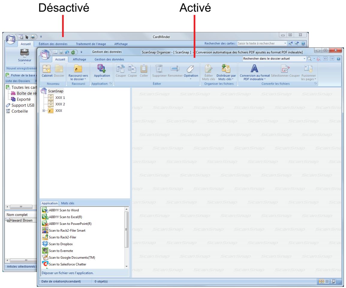 FUJITSU SCANSNAP IX100 - Établir un lien lorsqu'une des applications précitées est active (recommandé) - 1