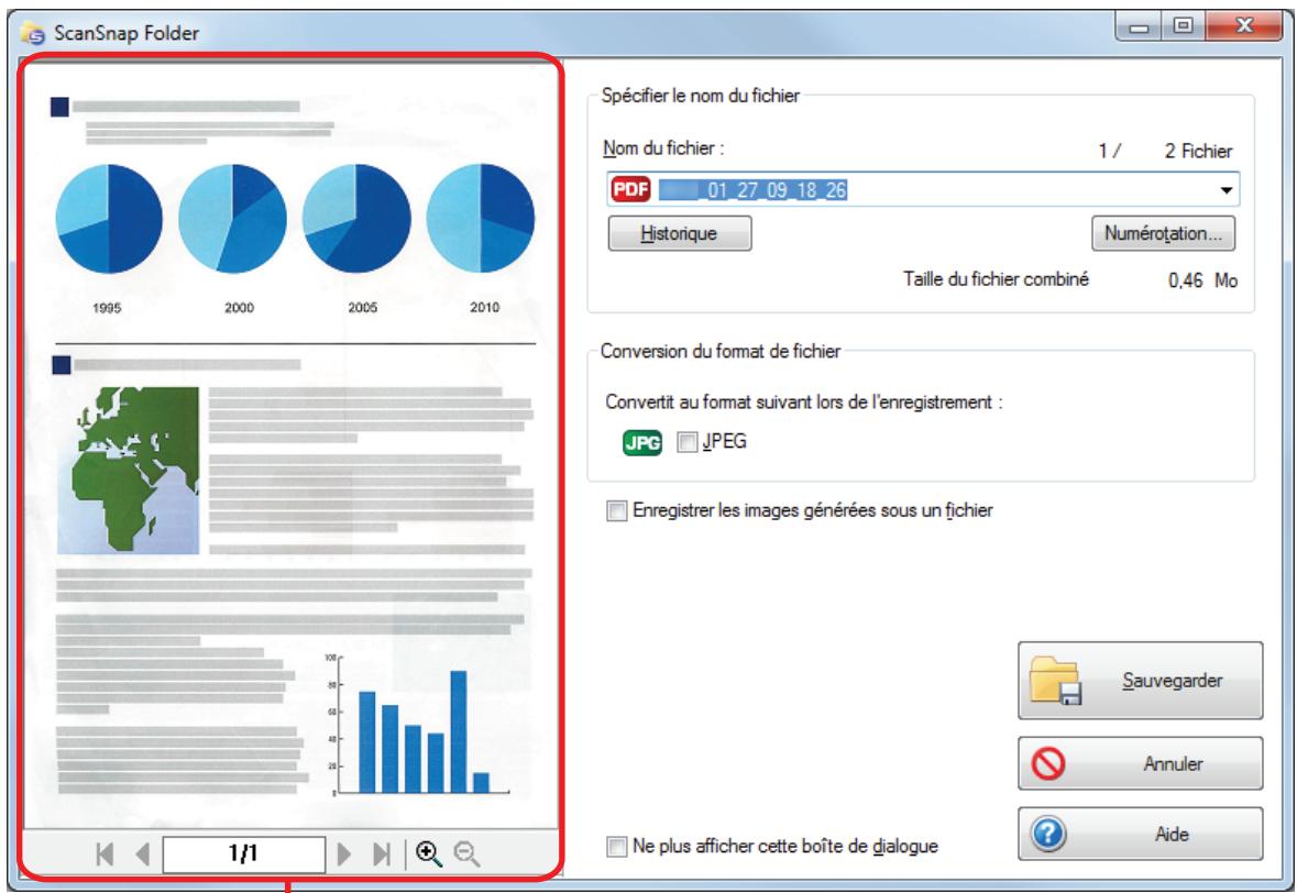 FUJITSU SCANSNAP IX100 - Confirmez l'image numérique dans le volet de prévisualisation. - 1