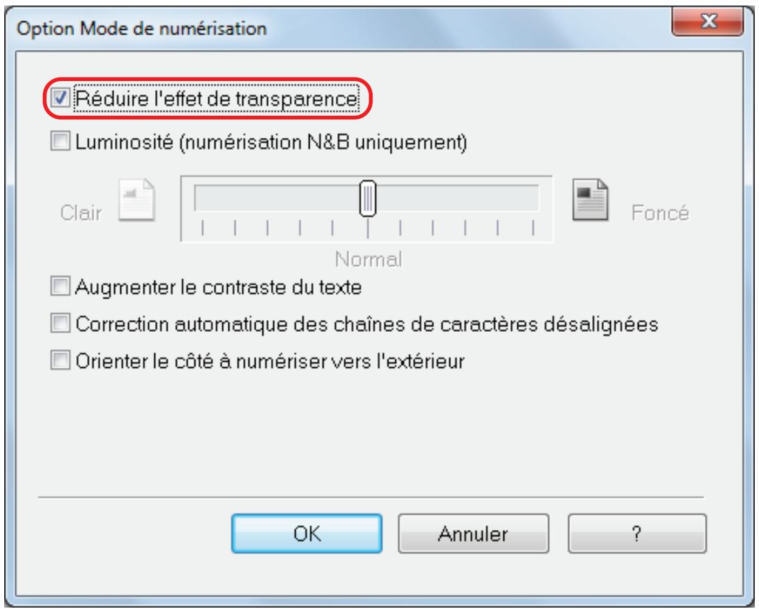 FUJITSU SCANSNAP IX100 - Réduire l'effet de transparence - 1