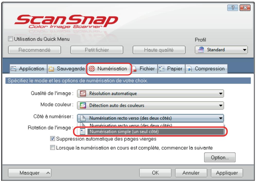 FUJITSU SCANSNAP IX100 - Ne numériser qu'un seul côté d'un document (IX500, S1500, S1500M, S1300I, S1300, ou S300) - 1