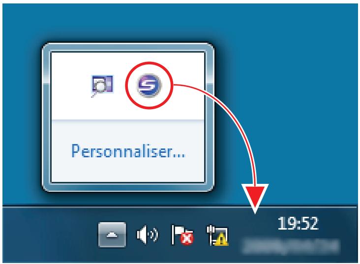 FUJITSU SCANSNAP IX100 - Icône dans la zone de notification - 1