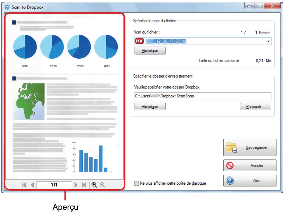 FUJITSU SCANSNAP IX100 - Confirmez l'image numérique dans le volet de prévisualisation. - 1