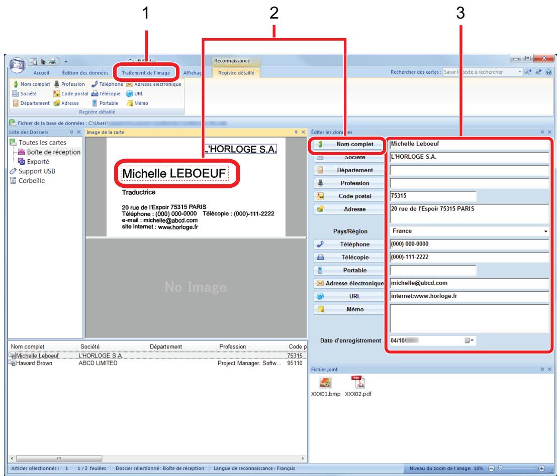 FUJITSU SCANSNAP IX100 - Corrigez les données si nécessaire. - 1