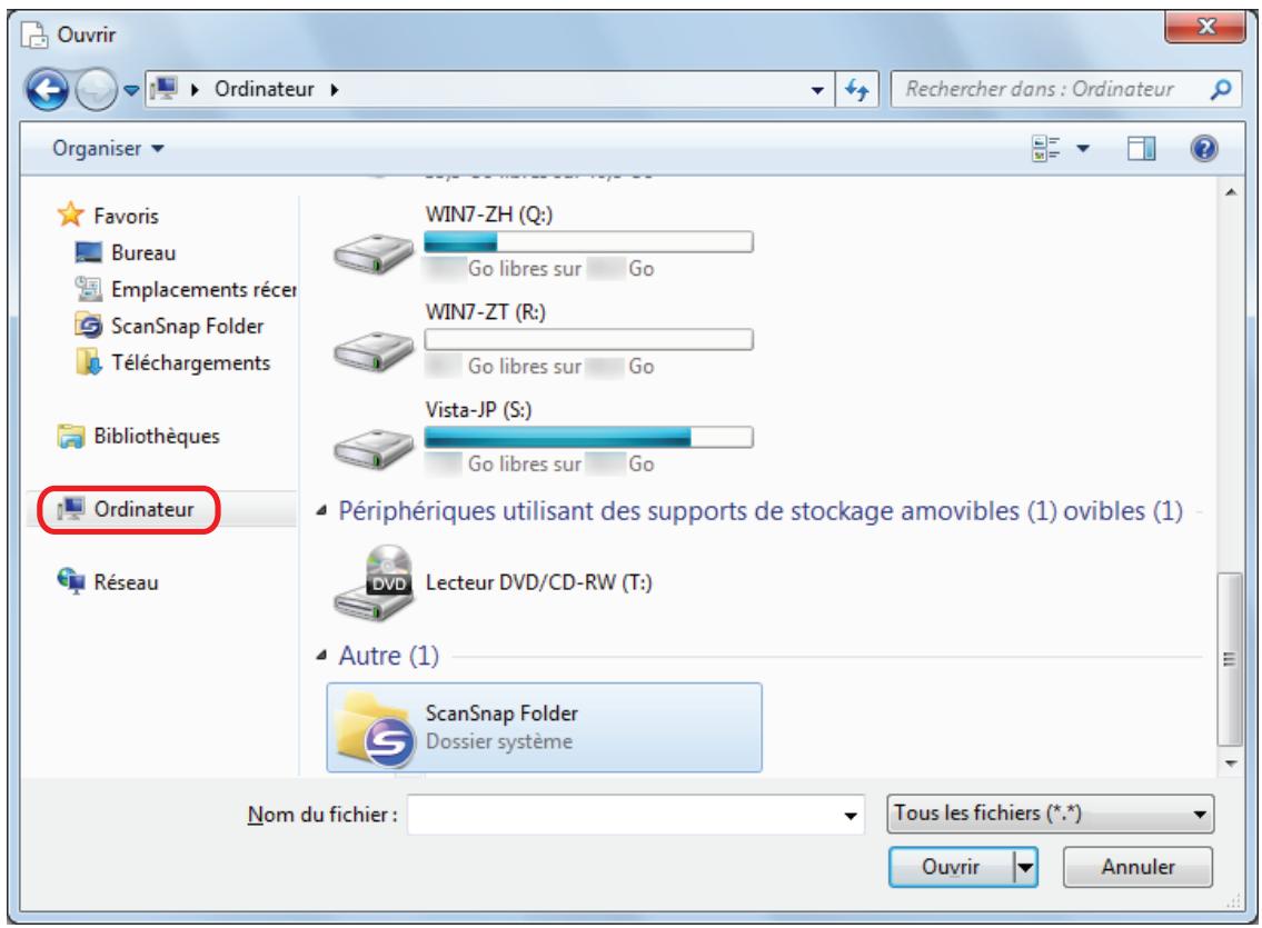 FUJITSU SCANSNAP IX100 - Cliquez sur [Ordinateur] ([Poste de travail] avec Windows XP). - 1