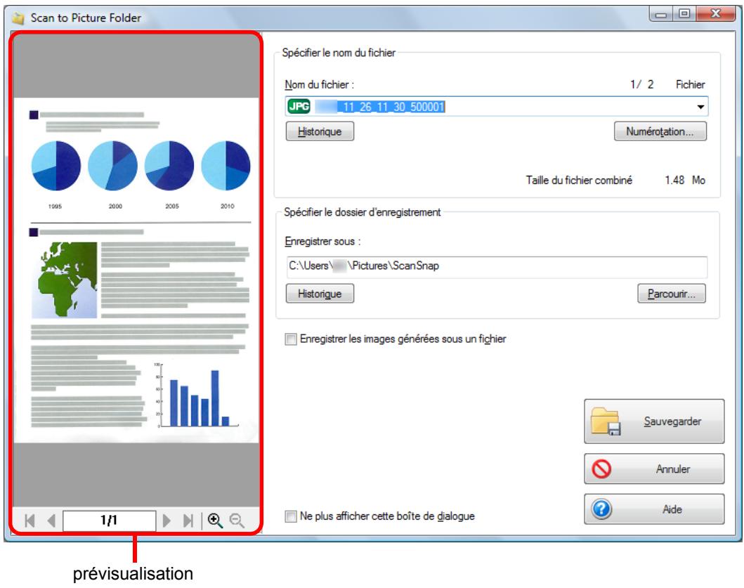 FUJITSU SCANSNAP S1100I - Confirmez l'image numérique dans le volet de prévisualisation. - 1
