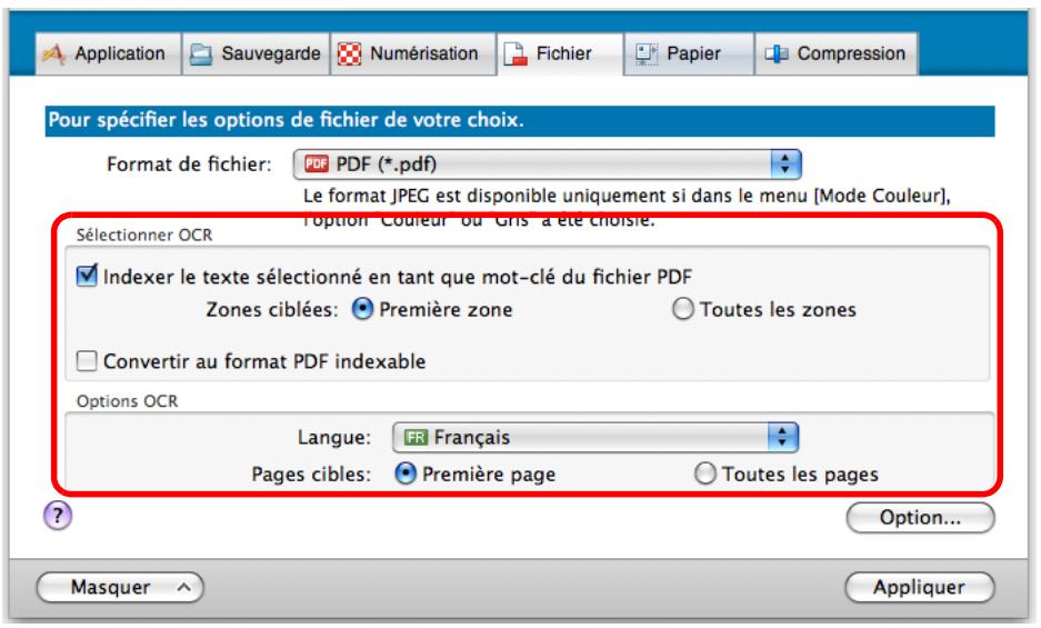 FUJITSU SCANSNAP S1100I - Cochez la case Indexer le texte sélectionné en tant que mot-clé du fichier PDF. - 1