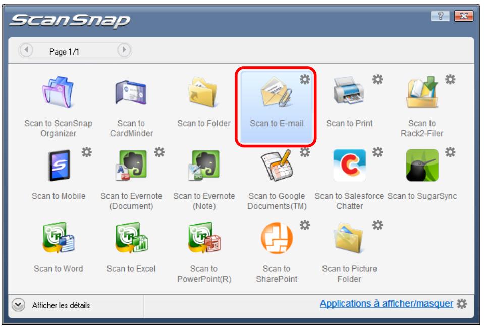 FUJITSU SCANSNAP S1100I - Cliquez sur l'icone Scan to E-mail. - 1