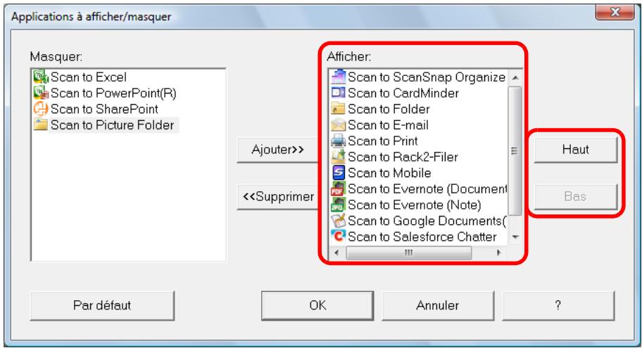 FUJITSU SCANSNAP S1100I - - Ordre d'affichage des applications - 1