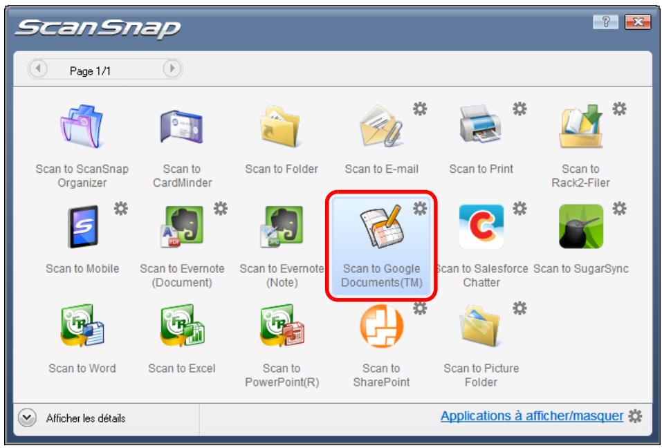 FUJITSU SCANSNAP S1100I - Modifiez les paramètres de Scan to Google Documents(TM). (Ou rendez-vous à l'objet 5.). - 4