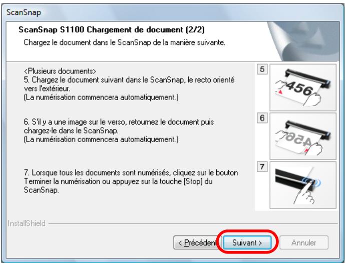 FUJITSU SCANSNAP S1100I - Confirmez les paramètres et cliquez sur le bouton Suivant. - 1