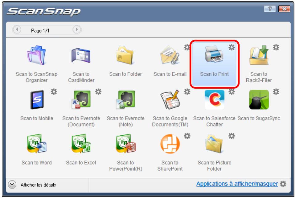 FUJITSU SCANSNAP S1100I - Cliquez sur l'icone de Scan to Print. - 1