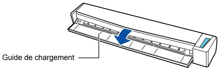 FUJITSU SCANSNAP S1100I - Ouvrez le guide de chargement sur le ScanSnap pour leMETRE sous tension. - 1