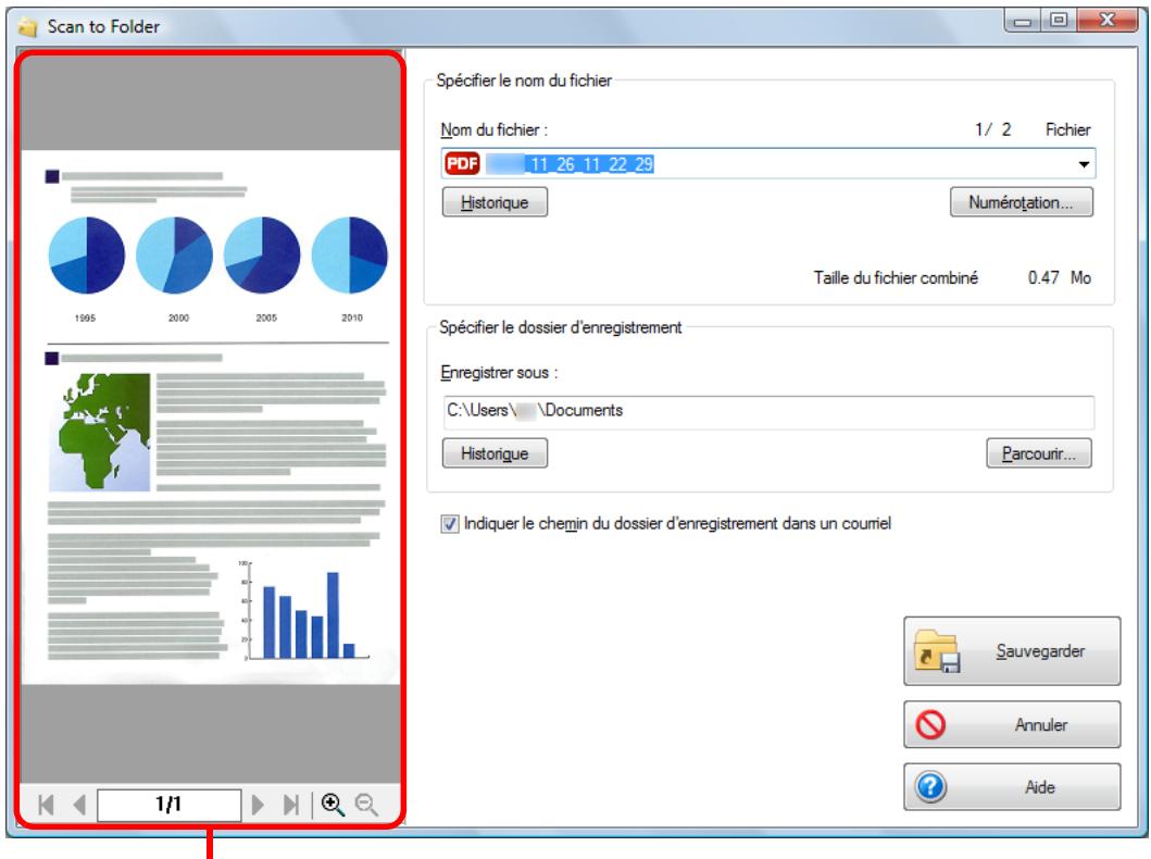 FUJITSU SCANSNAP S1100I - Confirmez l'image numérique dans le volet de prévisualisation. - 1