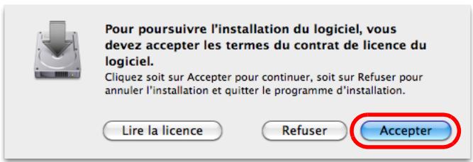 FUJITSU SCANSNAP S1100I - Pour accepter les termes du contrat de licence,-cliquez sur le bouton Acceptor. - 1
