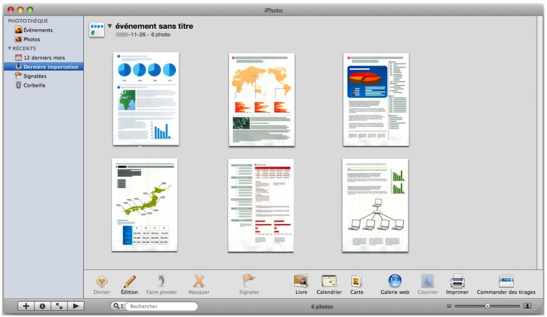 FUJITSU SCANSNAP S1100I - Confirmez l'image numérique dans iPhoto. - 1